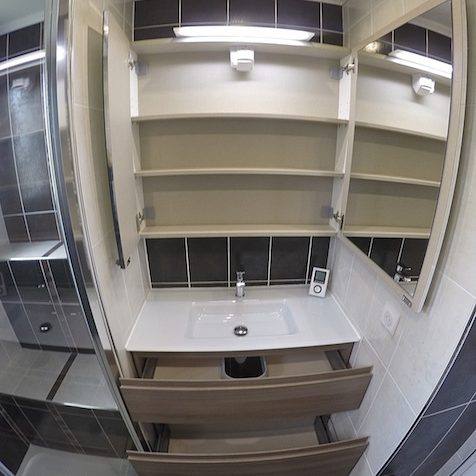 Mobiliers série CREAMIX / Lapeyre.