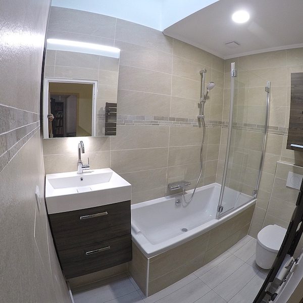 Livraison de la salle de bain.