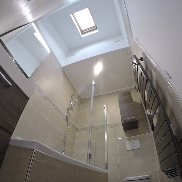 La salle de bain à la livraison pour notre client.