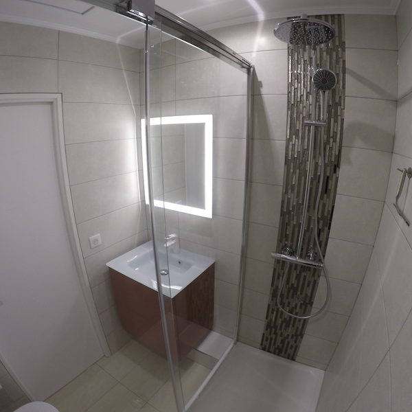 La vue depuis la douche ….