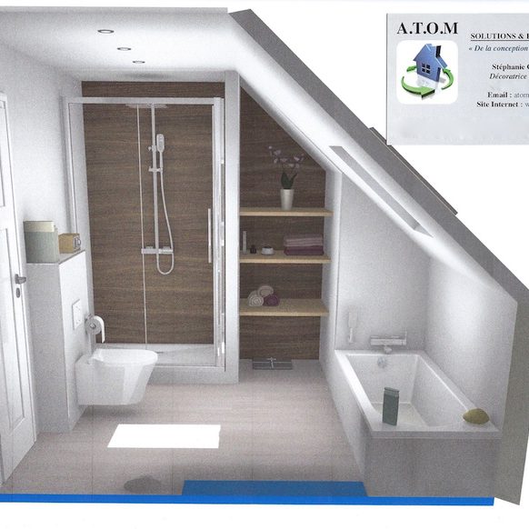 Plans 3D réalisés avant le chantier par Stéphanie, notre décoratrice d'intérieur