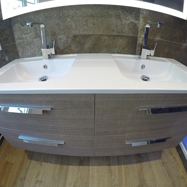 Meuble sous vasque + vasque AMBIANCE BAIN « 140cm »